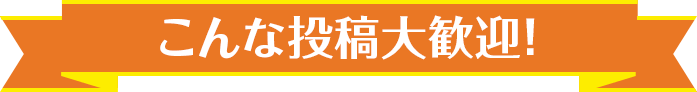 こんな投稿歓迎！