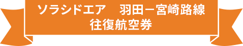 ソラシドエア　羽田－宮崎路線　往復航空券